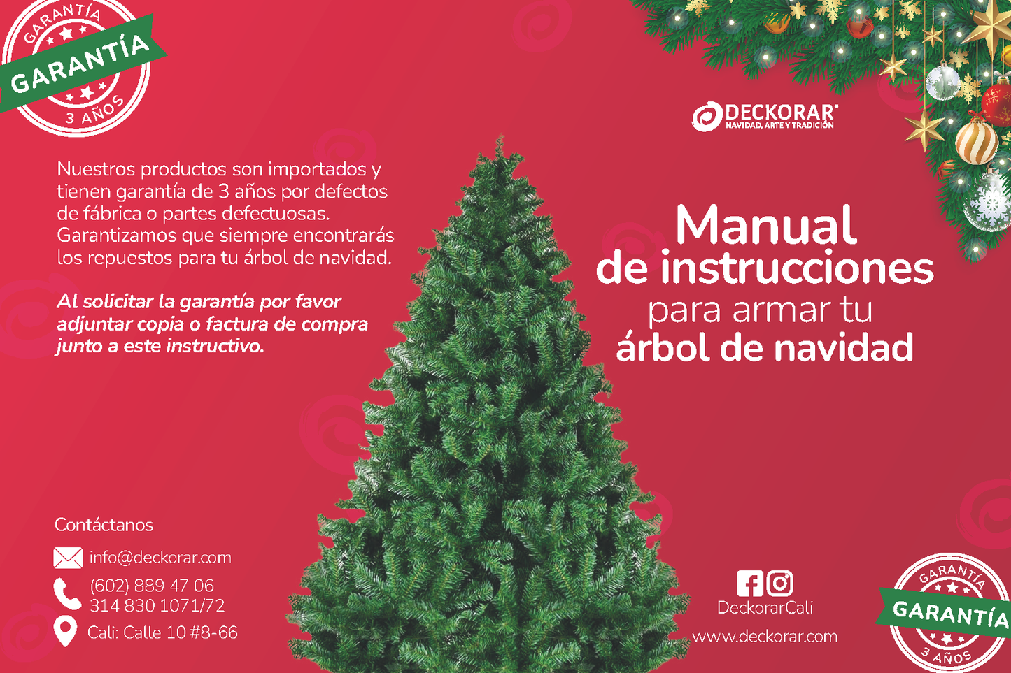 Arbol De Navidad Pino Tíbet Con Cherry