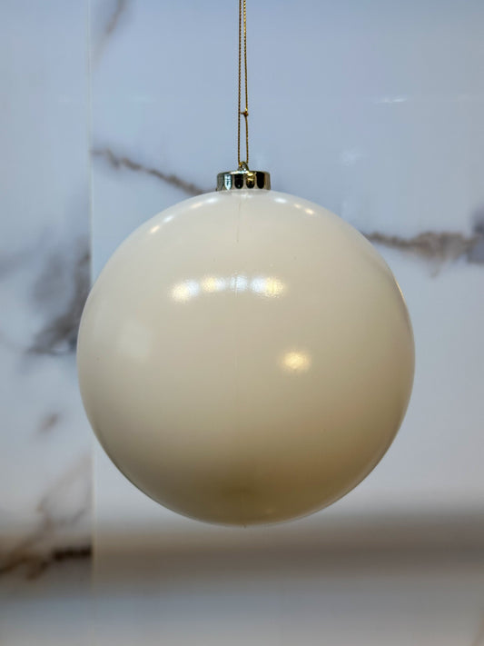 Bola Navideña - 15 CM - Brillante Blanca