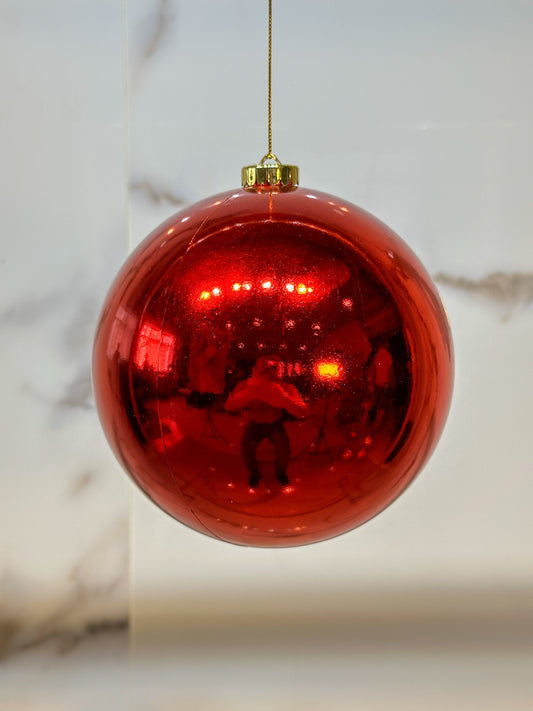 Bola Navideña - 15 CM - Brillante Roja