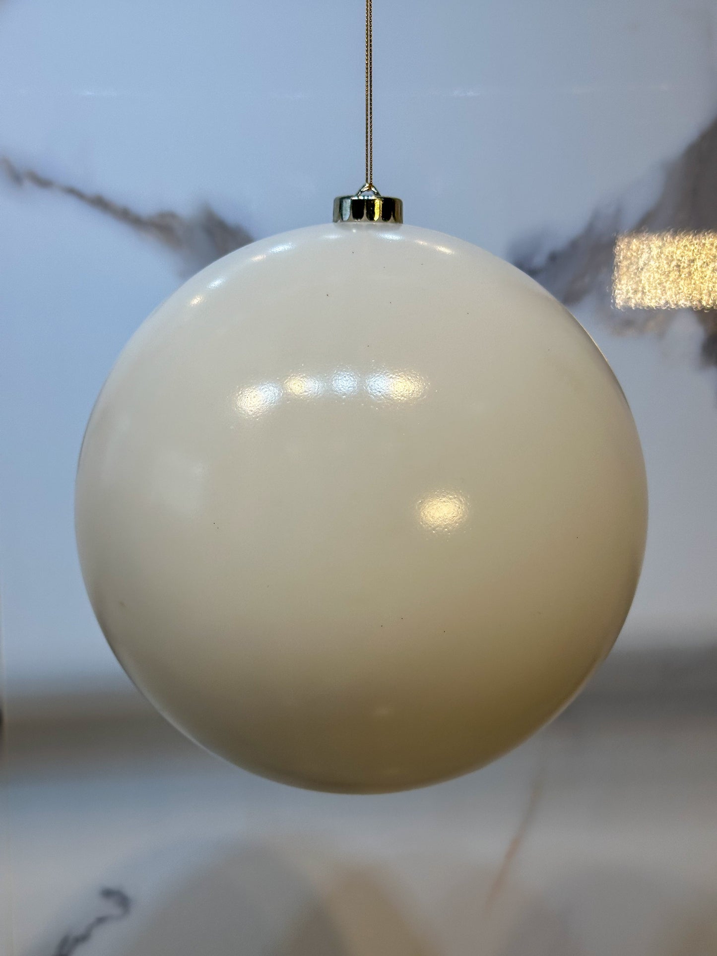 Bola Navideña - 20 CM - Brillante Blanca
