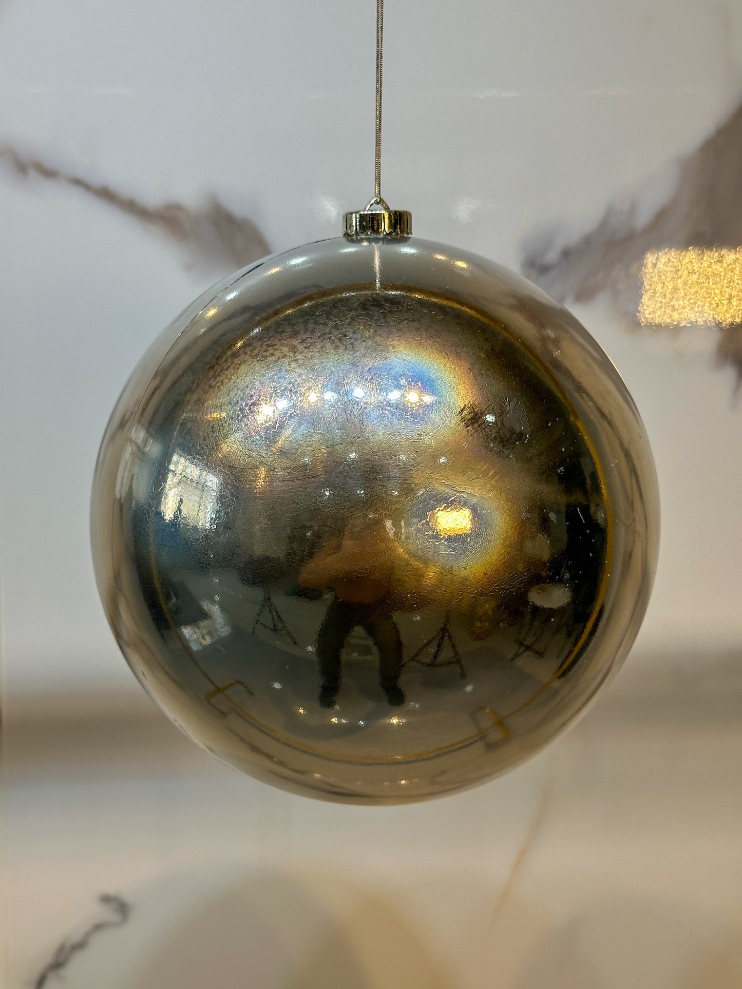 Bola Navideña - 20 CM - Brillante Plateada