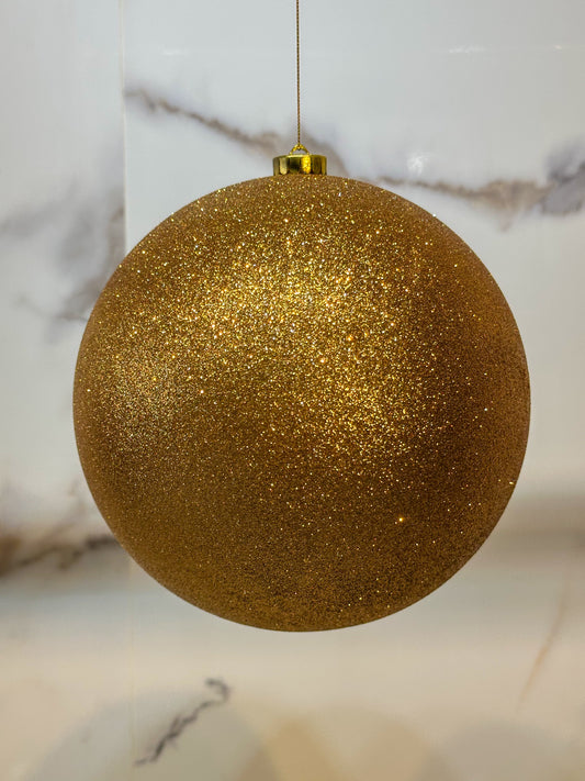 Bola Navideña - 20 CM - Escarchada Dorada