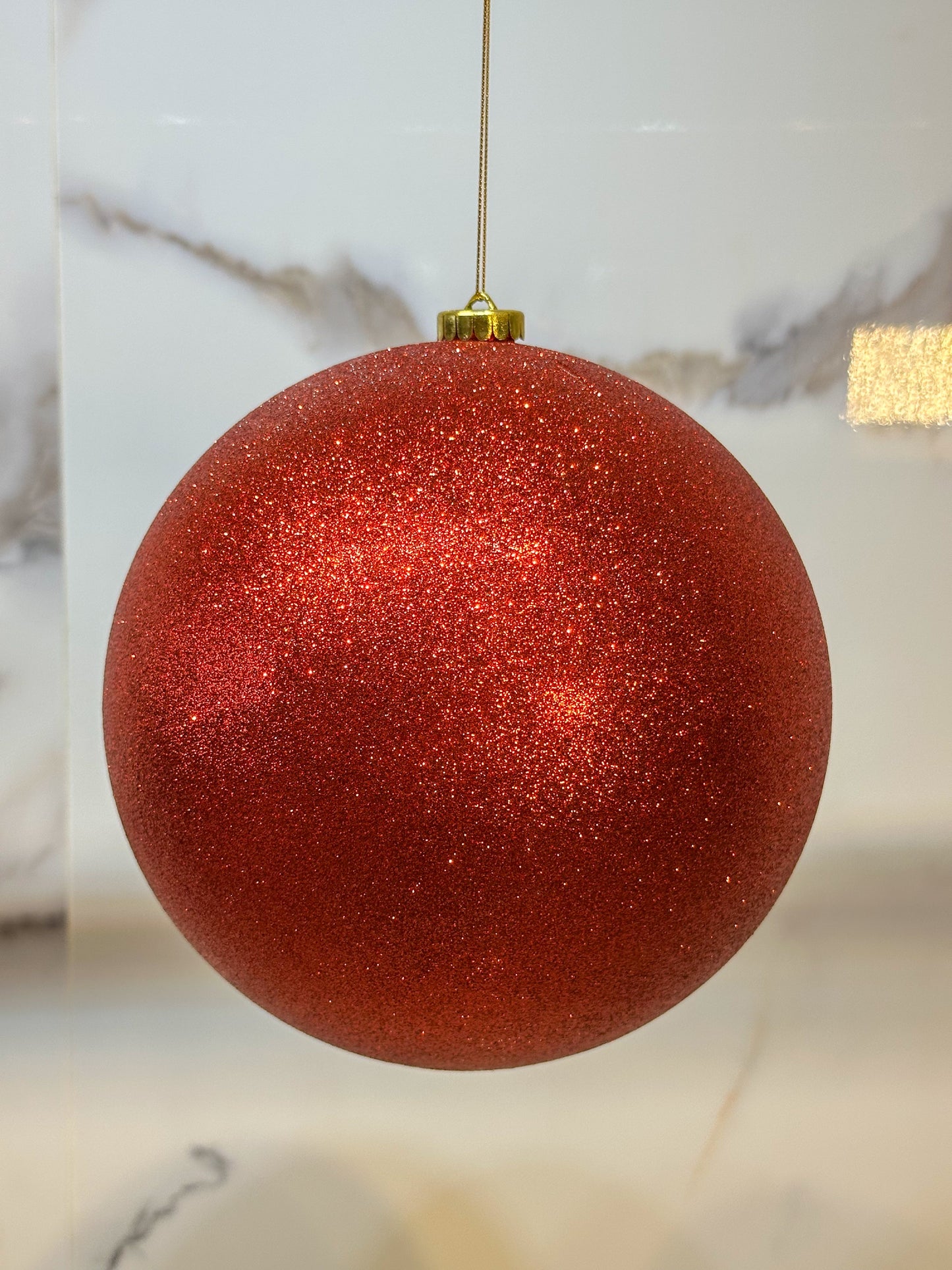 Bola Navideña - 20 CM - Escarchada Roja