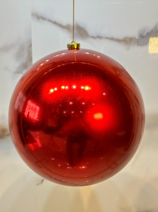 Bola Navideña - 25 CM - Brillante Roja