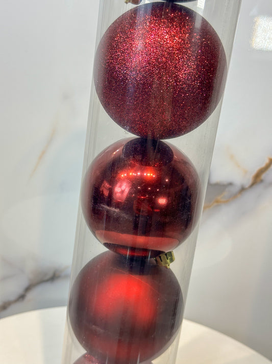 Bolas Navideñas Vino Tino 10cm (Tarro X 6 unidades)