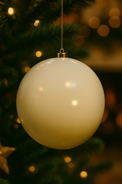 Bola Navideña - 20 CM - Brillante Blanca