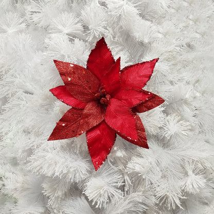 Flor Navideña Roja 40cm