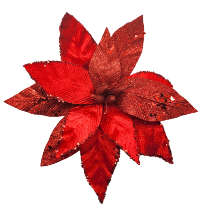 Flor Navideña Roja 40cm