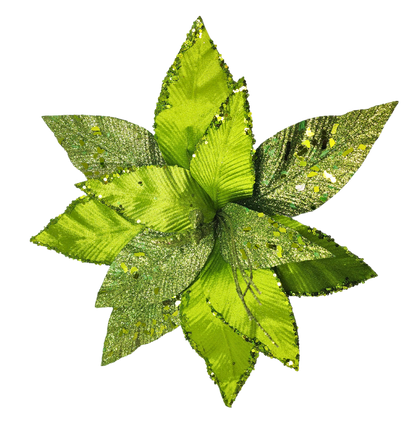Flor Navideña Verde 40cm