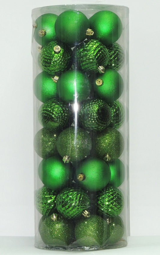 Bolas Navideñas Verdes 7cm (Tibungo X 40 unidades)