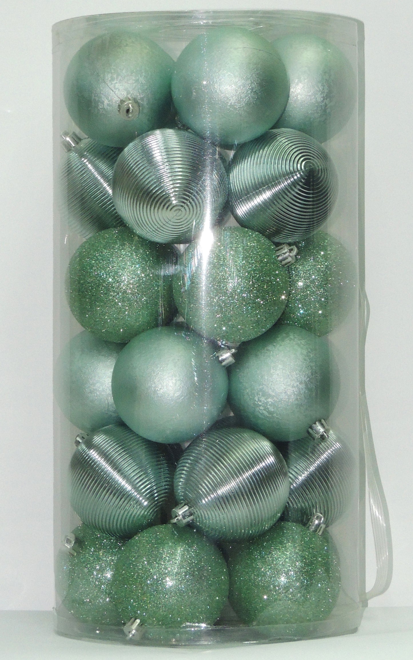 Bolas Navideñas Verde Menta 8cm (Tibungo X 30 unidades)