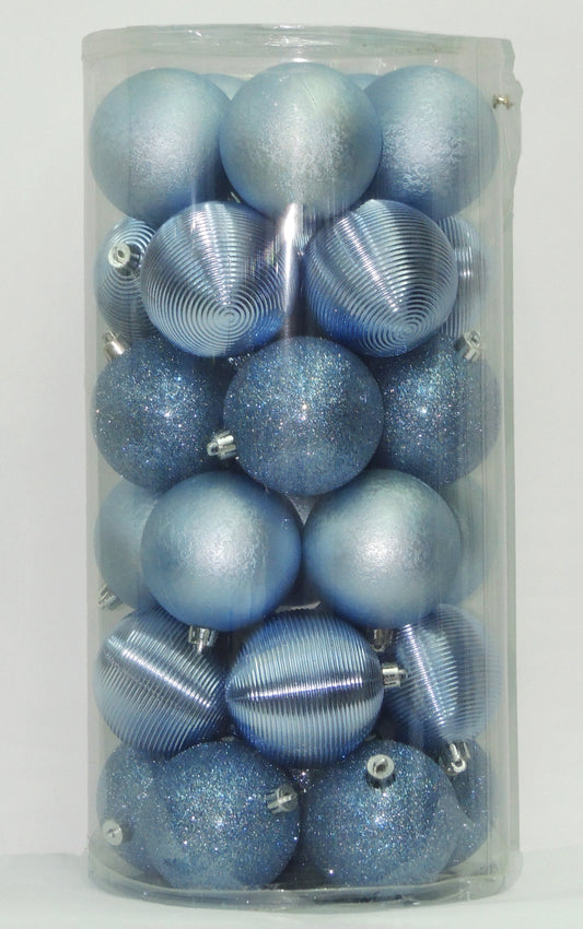 Bolas Navideñas Azules 8cm (Tibungo X 30 unidades)