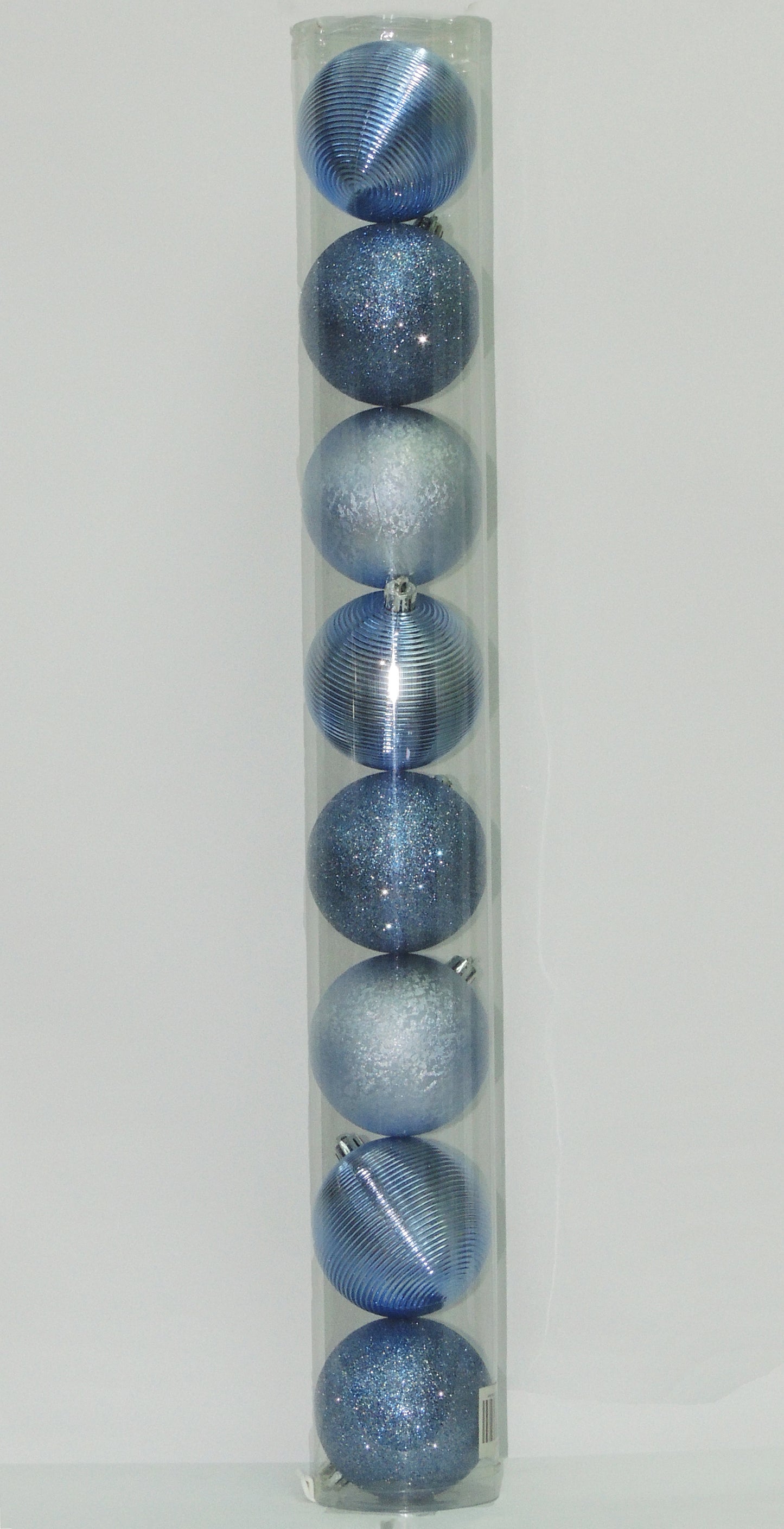 Bolas Navideñas Azules 8cm (Tarro X 8 unidades)