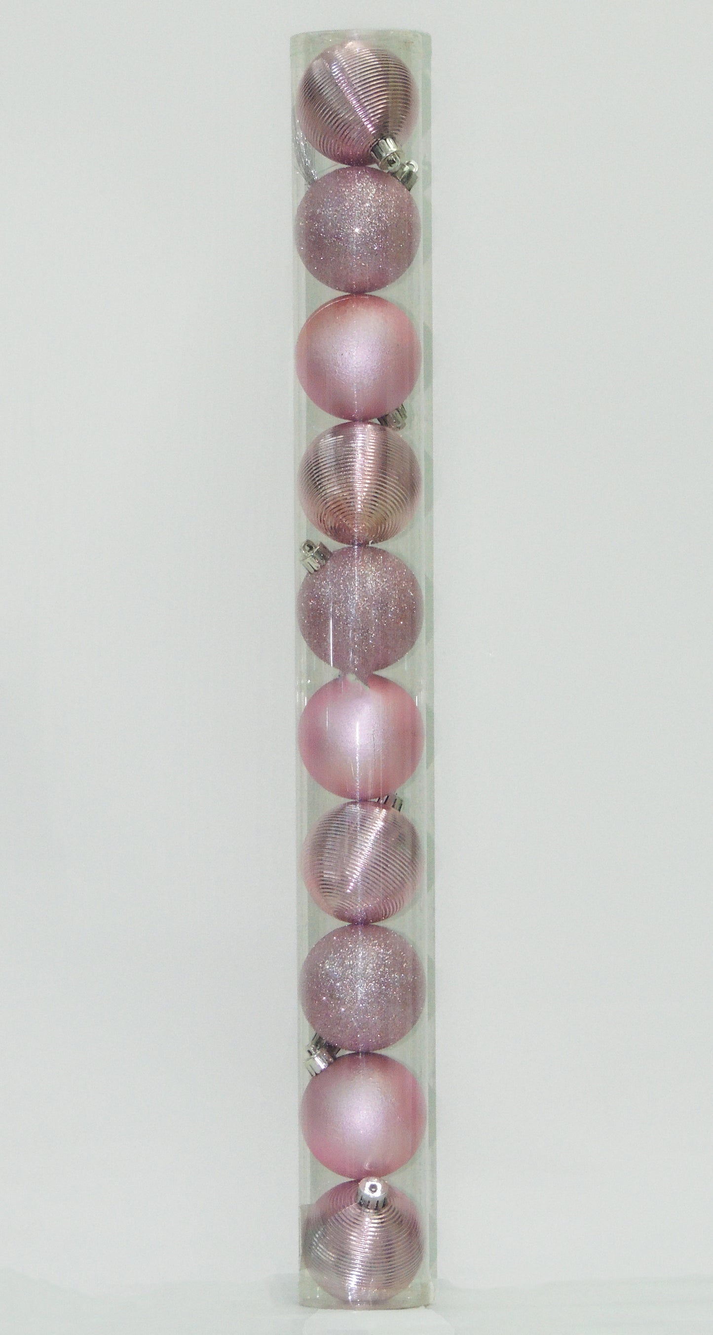 Bolas Navideñas Rosadas 6cm (Tarro X 10 unidades)