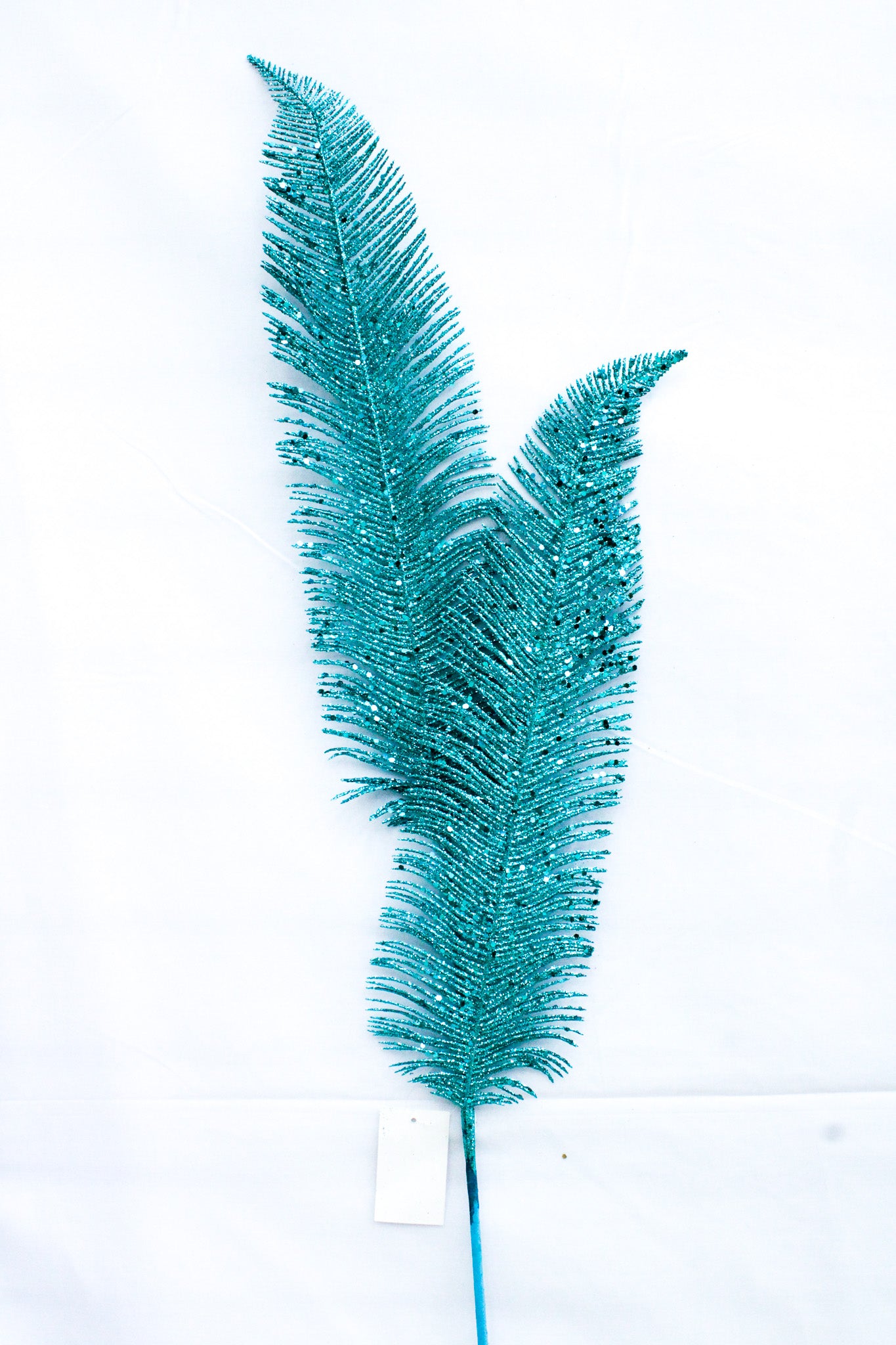 Follaje Navideño Pluma Azul Menta 89cm