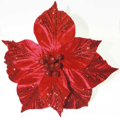 Flor Navideña Roja 33cm