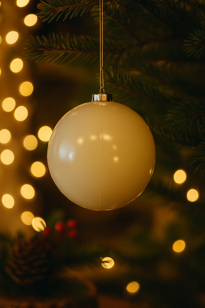 Bola Navideña - 15 CM - Brillante Blanca