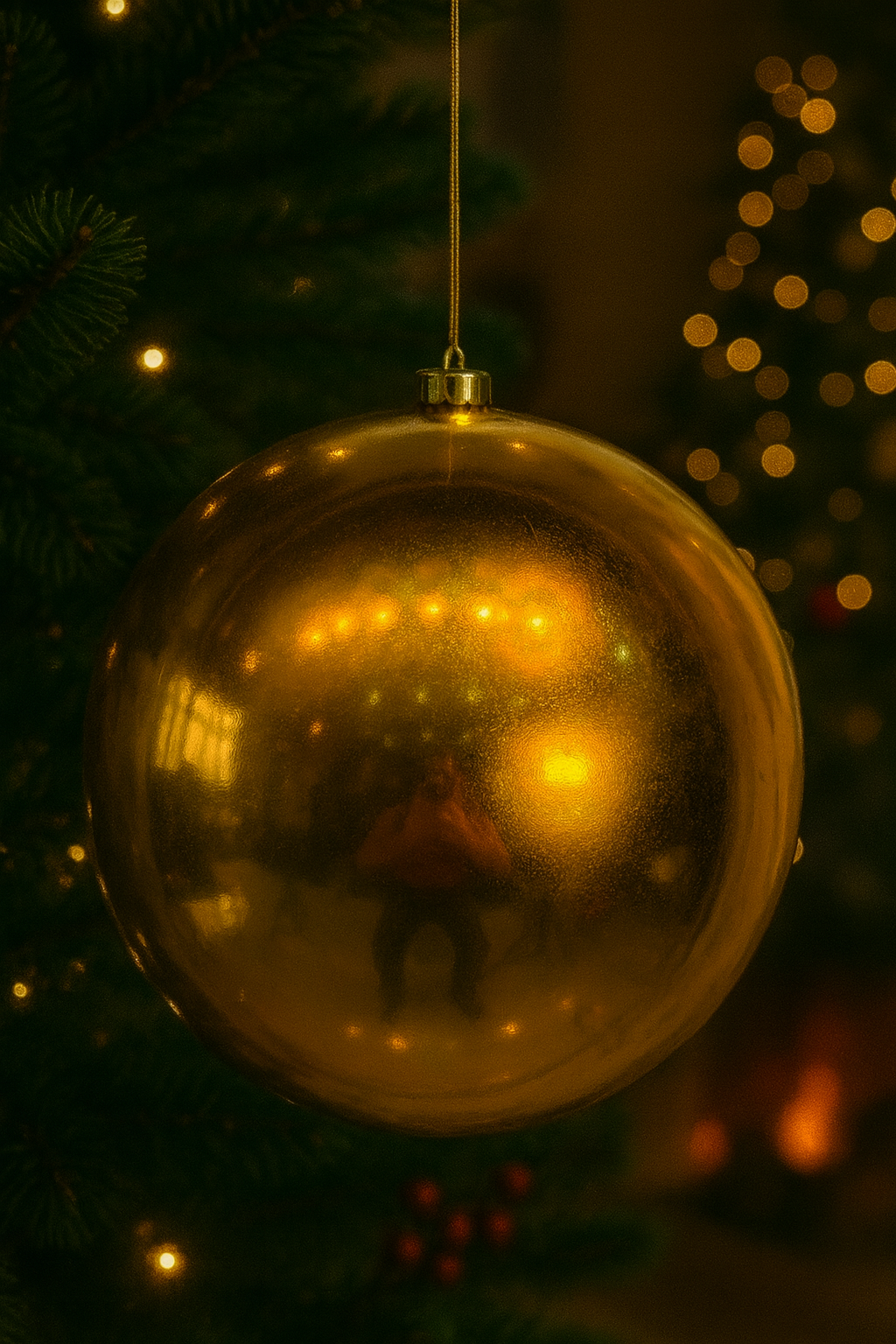 Bola Navideña - 25 CM - Brillante Dorada