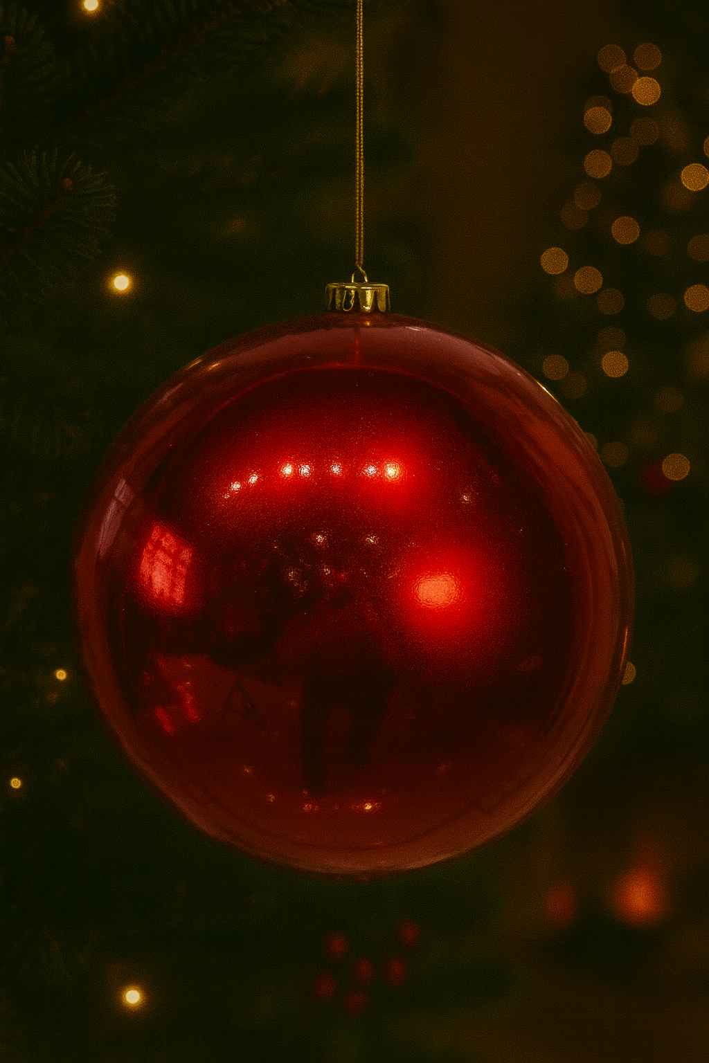 Bola Navideña - 25 CM - Brillante Roja