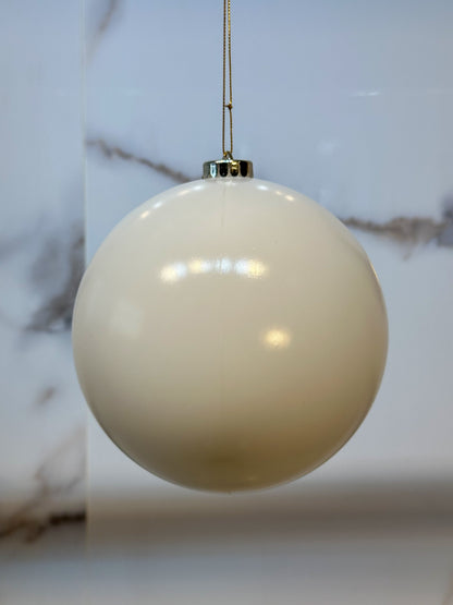 Bola Navideña - 15 CM - Brillante Blanca