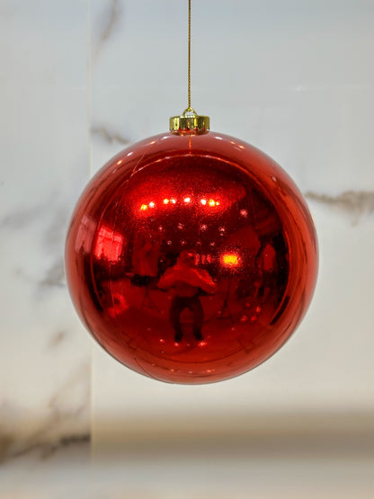 Bola Navideña - 15 CM - Brillante Roja