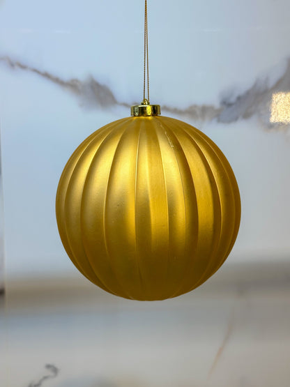 Bola Navideña - 15 CM - Calabaza Mate Dorada