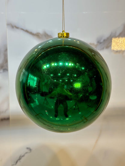 Bola Navideña - 20 CM - Brillante Verde Esmeralda