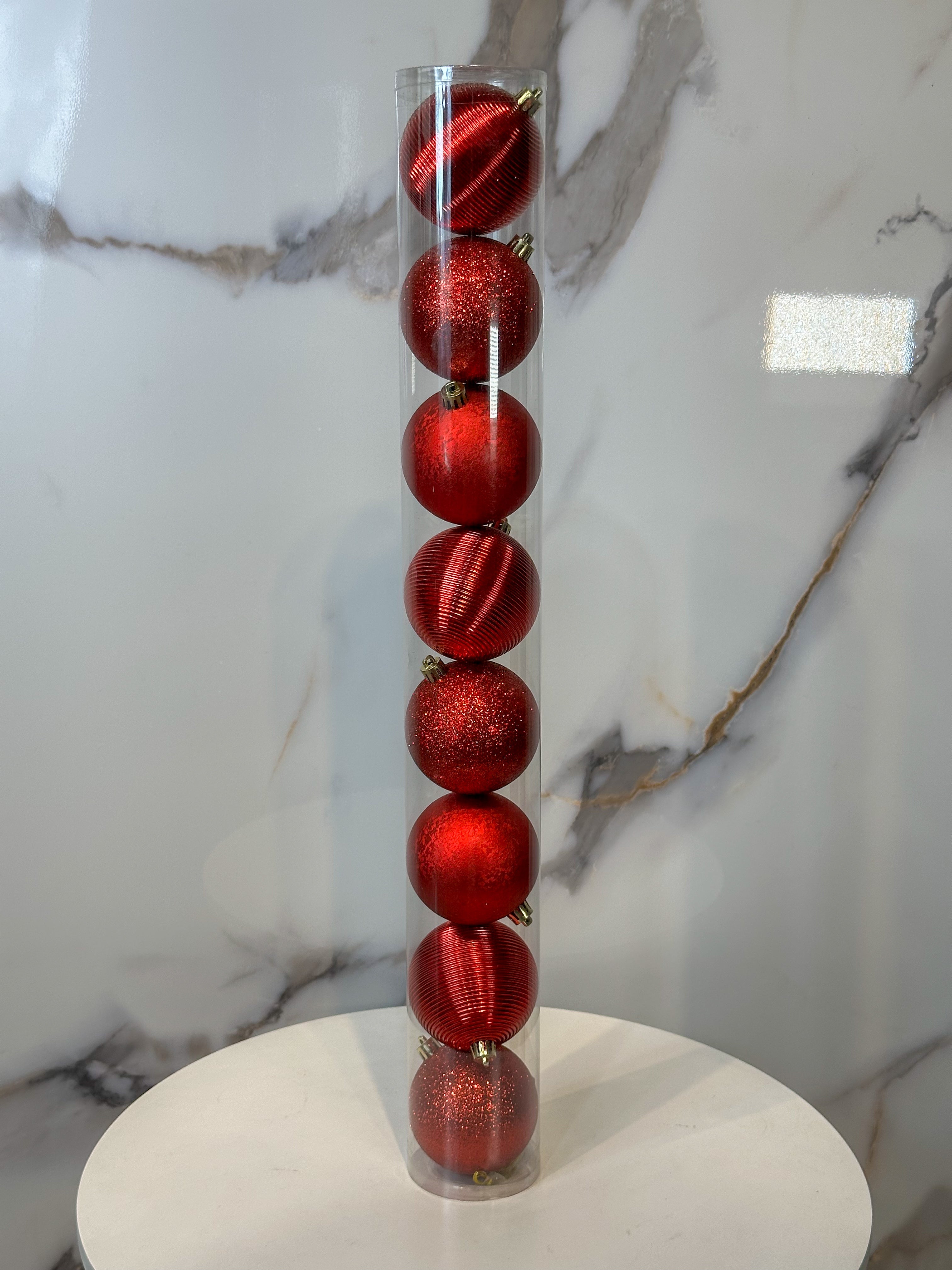 Bolas Navideñas Rojas - 8cm (Tarro X 8 unidades) – DECKORAR LTDA
