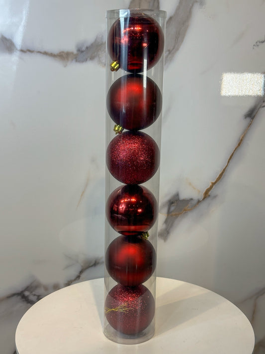 Bolas Navideñas Vino Tino 10cm (Tarro X 6 unidades)