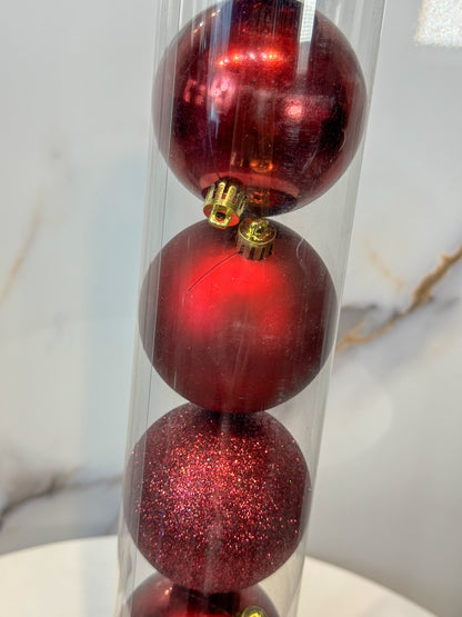 Bolas Navideñas Vino Tino 8cm (Tarro X 8 unidades)