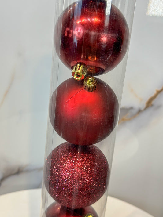 Bolas Navideñas Vino Tino 8cm (Tarro X 8 unidades)