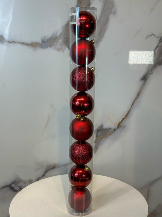 Bolas Navideñas Vino Tino 8cm (Tarro X 8 unidades)